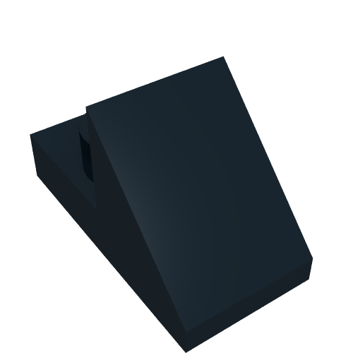Lego Brick Sloped 45° 2 x 1 with 2/3 Cutout [Original Version] / Black