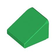 Lego Brick Sloped 30° 1 x 1 x 2/3 (Cheese Slope) / Green