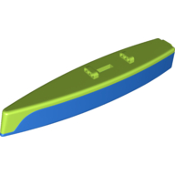 Lego Boat / Pontoon 36 x 7 x 7 with Blue Bottom / Lime