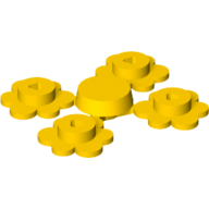 Lego Plant, Flower Small [Complete Sprue of Four] / Yellow