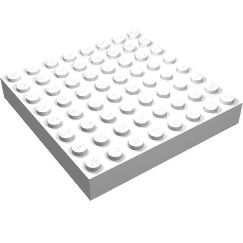 Lego Brick 8 x 8 / White