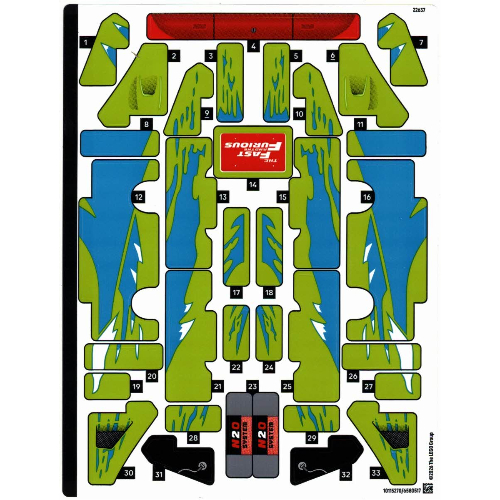 Lego Sticker Sheet for Set 42229-1 / [No Color/Any Color]