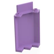 Lego Panel 3 x 3 x 6 Corner Wall without Bottom Indentations / Medium Lavender