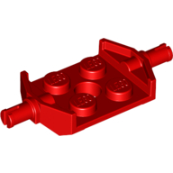 Lego Plate Special 2 x 2 with Wheels Holder Wide / Red