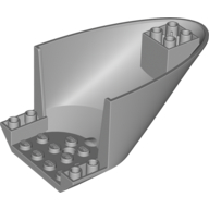 Lego Aircraft Fuselage Curved Aft Section 6 x 10 Bottom / Light Bluish Gray