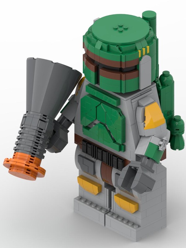 Lego Up-scaled Minifigure boba fett (10123 cloud city)