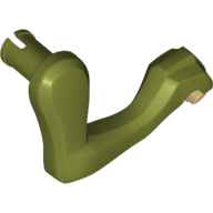 Lego Animal Body Part, Dinosaur, Raptor Arm / Leg, Right, Tan Claws Print