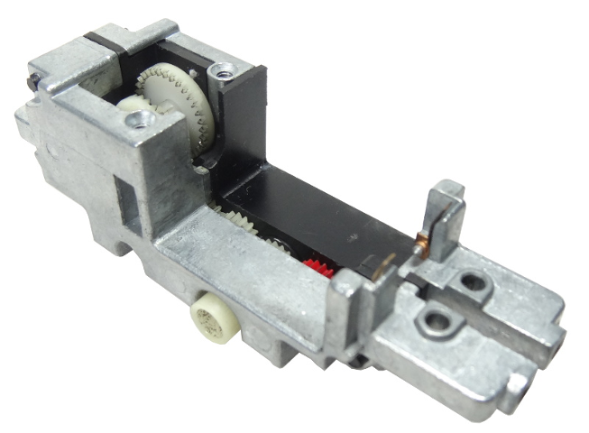 Lego Motor Element, Train 4.5V/12V 12 x 4 x 3 1/3 Type II Gearbox / Metallic Silver