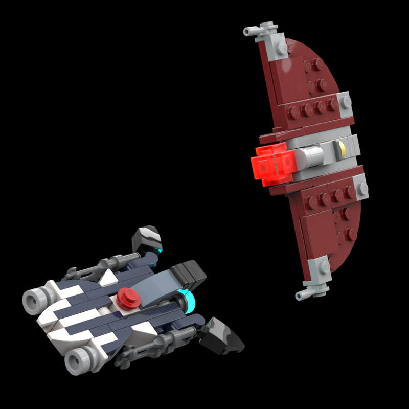 Lego Azure Angel vs Ginivex Starfighter - 1 : 144 Scale - Starfighter - Clone Wars 2003