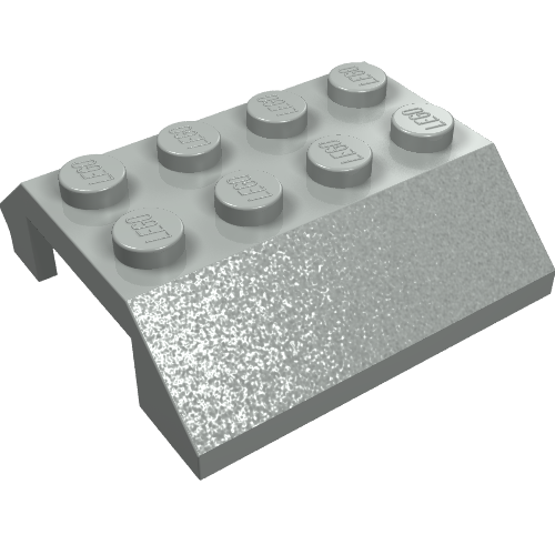 Lego Slope 45° 4 x 4 Double with Hinge / Light Gray