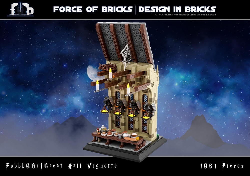 Lego Great Hall Vignette (fobbb001)| Force of Bricks
