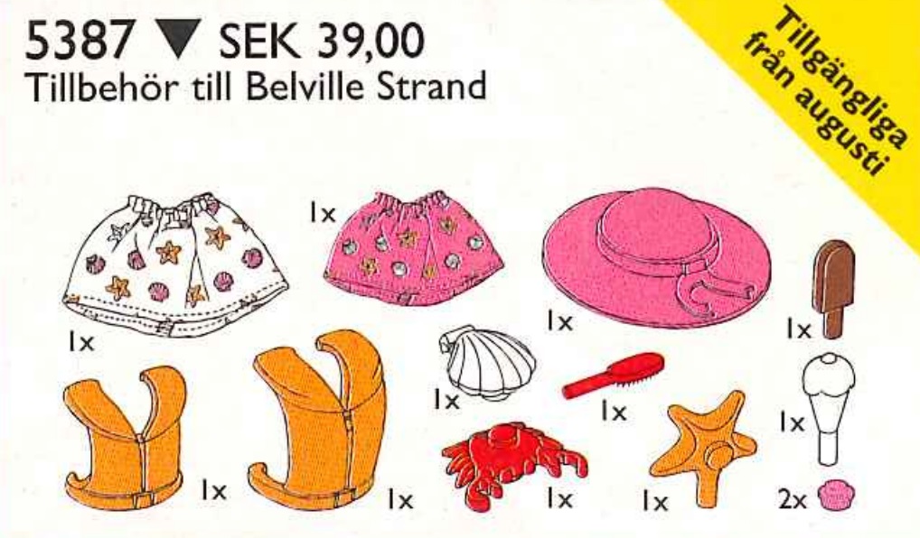 Lego Belville Beach Accessories