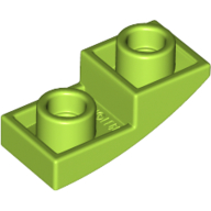 Lego Brick Curved Inverted 2 x 1 / Lime