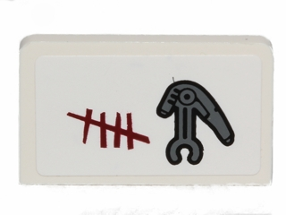 Lego Panel 1 x 2 x 1 with Battle Droid Head and Enemy Shoot Count Pattern Model Right Side (Sticker) - Set 75037