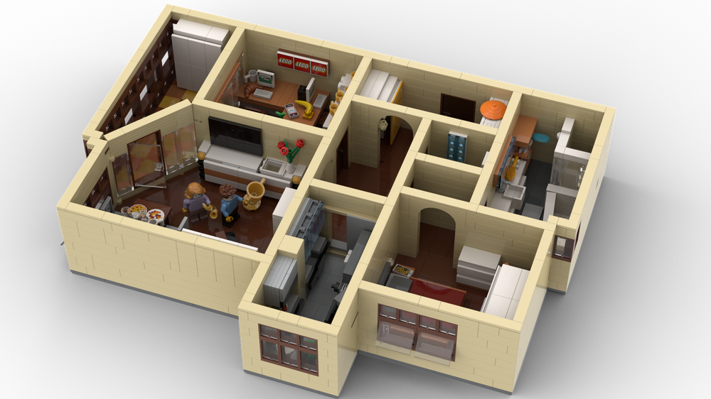 Lego Flat with full interior decoration