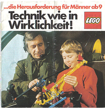 Lego 1977 Large Technic German 18.5cm x 18.5cm with parchment inlays (98815-D)
