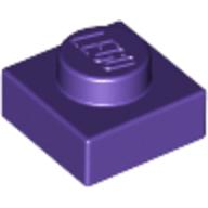 Lego Plate 1 x 1 / Dark Purple
