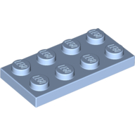 Lego Plate 2 x 4 / Bright Light Blue