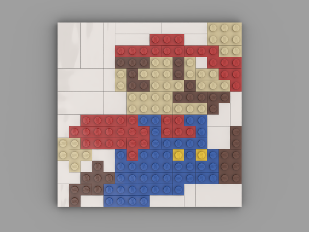 Lego 8-bit Mario Mosaic