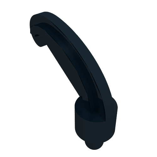 Lego Headwear Accessory Plume / Feather Small with Pin / Black