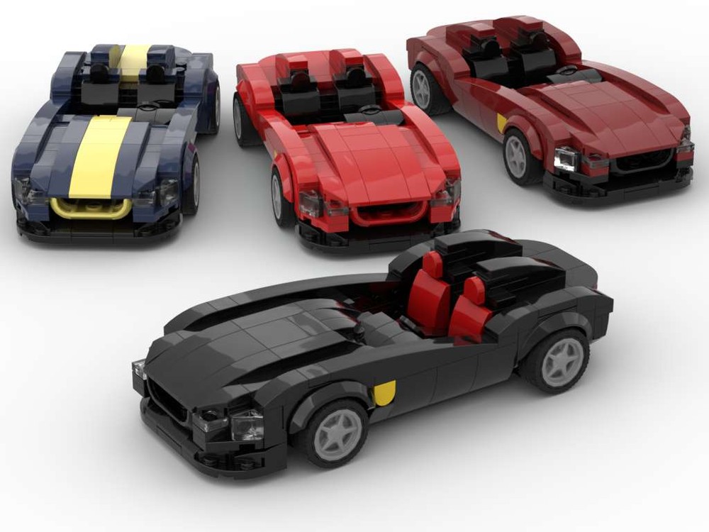 Lego Prancing Horse Monza SP2 - Set of Four Colors - 8 Stud Speed Champions