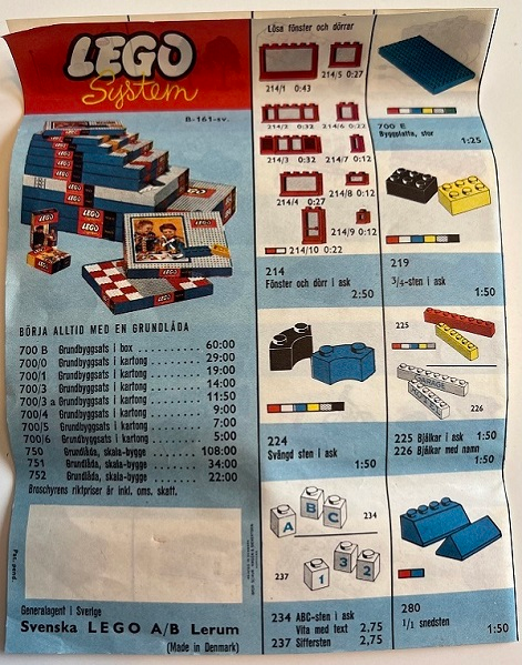 Lego 1964 Swedish (B-161-sv)