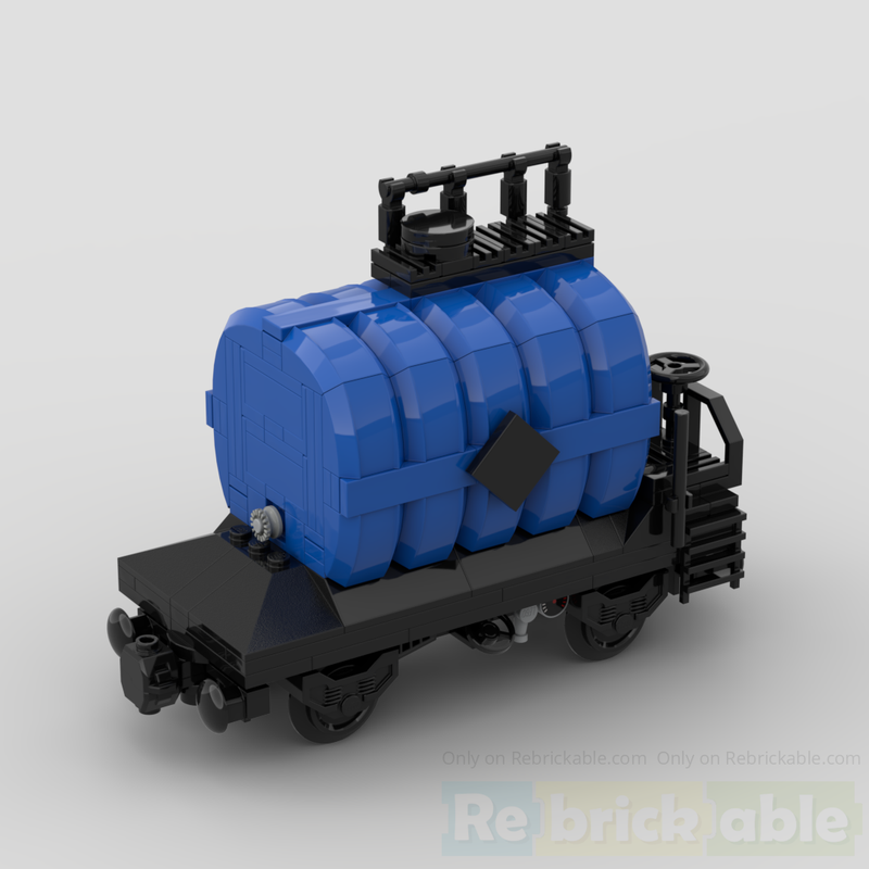 Lego 7 stud wide oil train tank car - tanker railcar