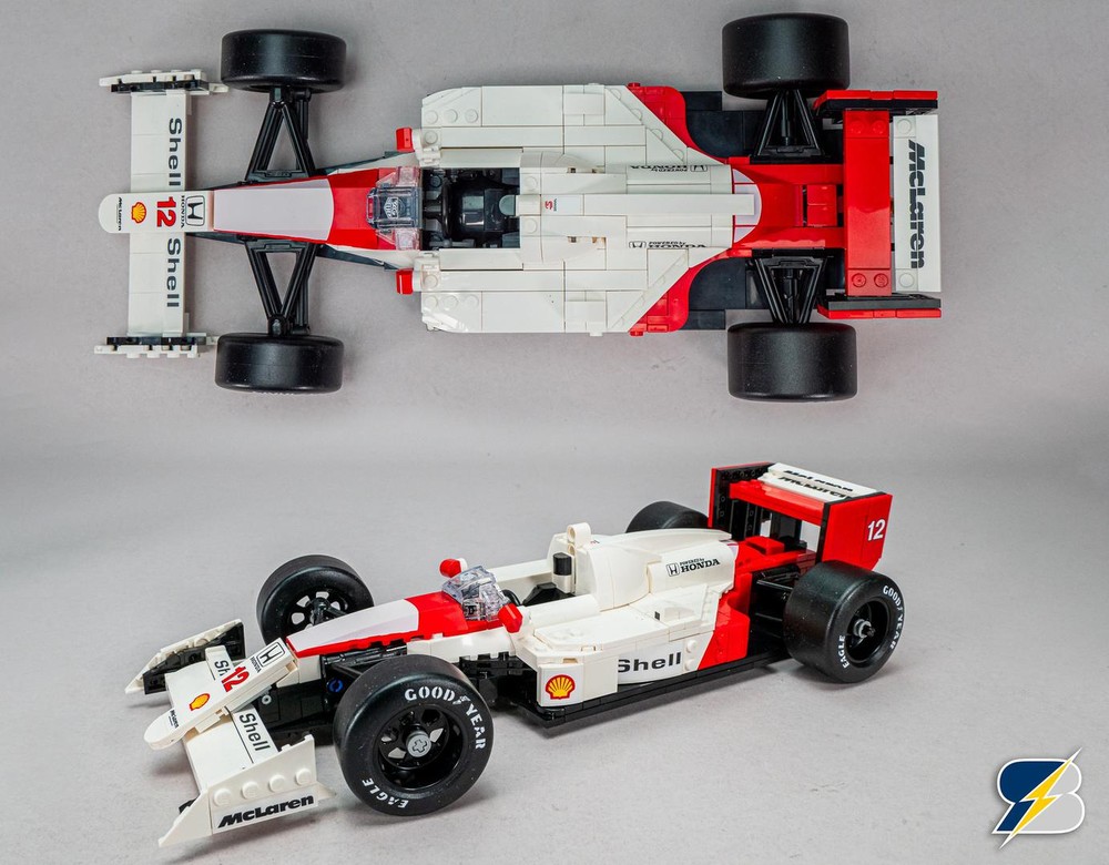 Lego 10330 McLaren MP4/4 wheel upgrade with parts from 10353 Williams Racing FW14B