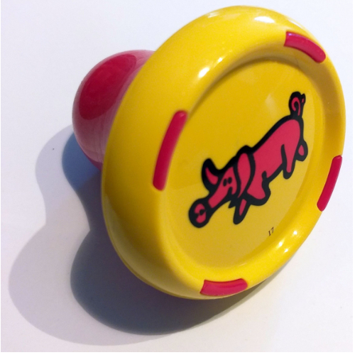 Lego Music Builder Sound Plug with Red Base and Red Pig Print / Yellow