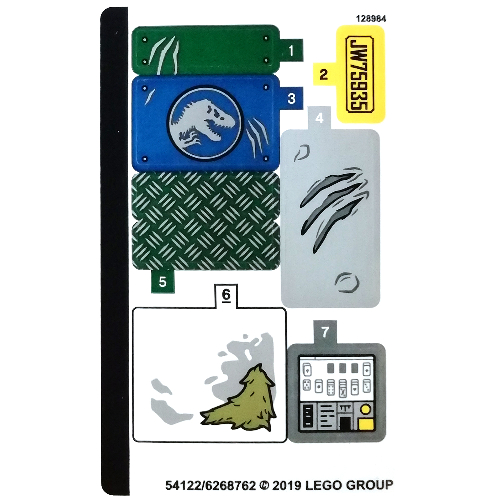 Lego Sticker Sheet for Set 75935-1
