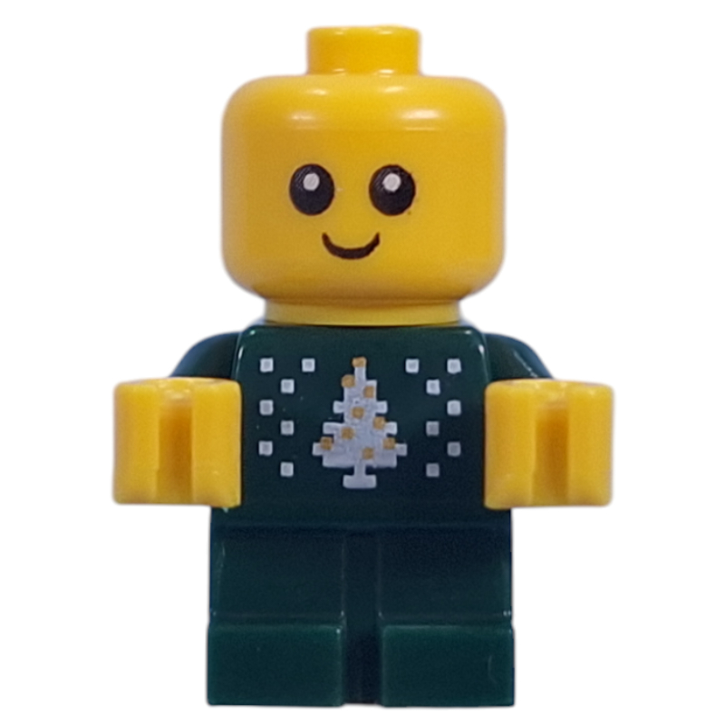Lego Baby, Dark Green Body, Christmas Sweater