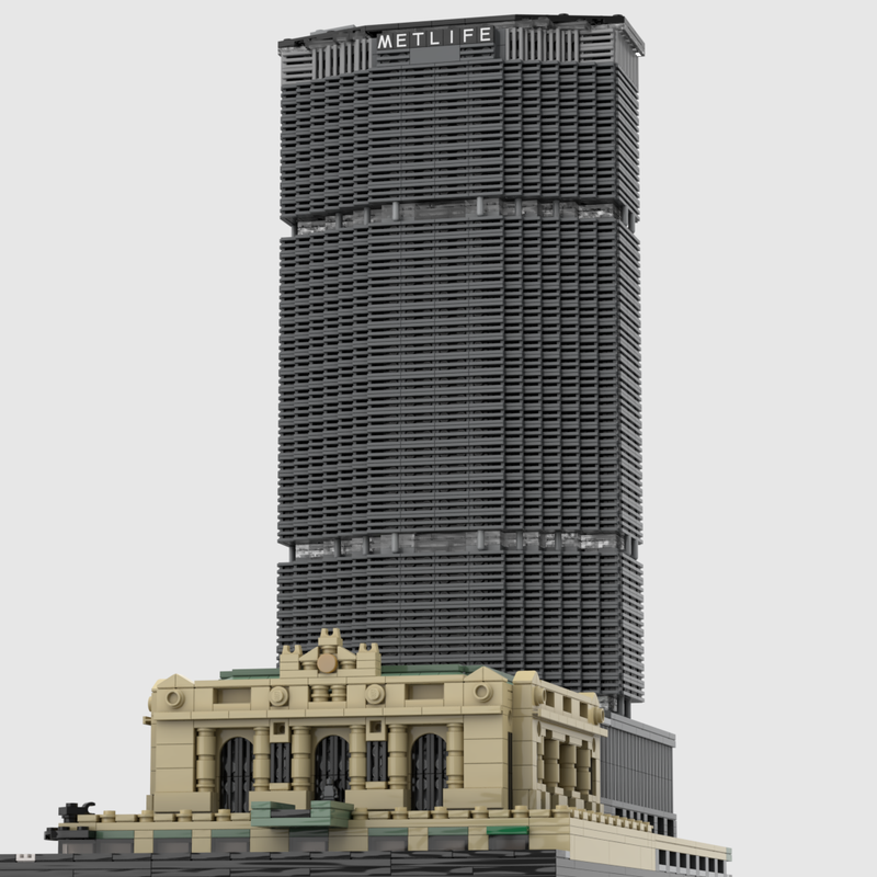 Lego Metlife Building and Grand Central Terminal at 1/650th scale.
