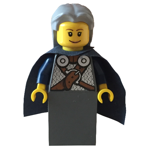 Lego Viking Blue Chess Queen - Portions may be Glued