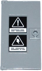 Lego Door 1 x 4 x 6 with Stud Handle with Danger Sign and Electricity Danger Sign Pattern (Sticker) - Set 60130
