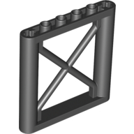 Lego Support 1 x 6 x 5 Girder Rectangular / Black