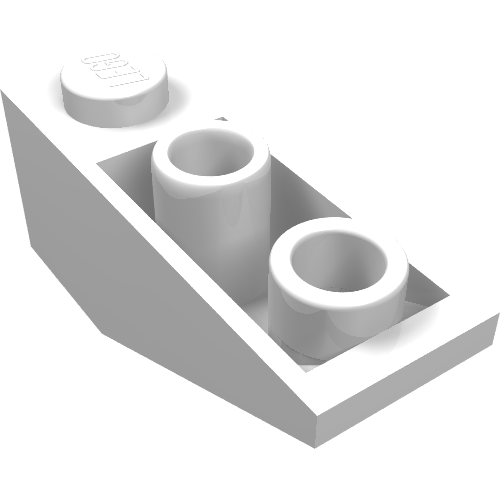Lego Brick Sloped Inverted 34° 3 x 1 without Internal Stopper / White