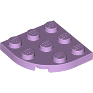 Lego Plate Round Corner 3 x 3 / Lavender