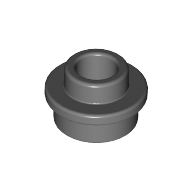 Lego Plate Round 1 x 1 with Open Stud / Dark Bluish Gray