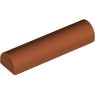 Lego Brick Curved 1 x 4 x 2/3 Double, No Studs / Dark Orange