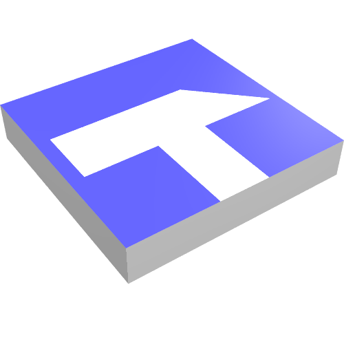 Lego Tile 2 x 2 with Tool Sledgehammer Print