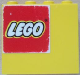Lego Panel 1 x 4 x 3 - Solid Studs with LEGO Logo Pattern Model Left Side (Sticker) - Set 6692