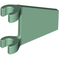 Lego Flag 2 x 2 Trapezoid with Flat Area between Clips / Sand Green