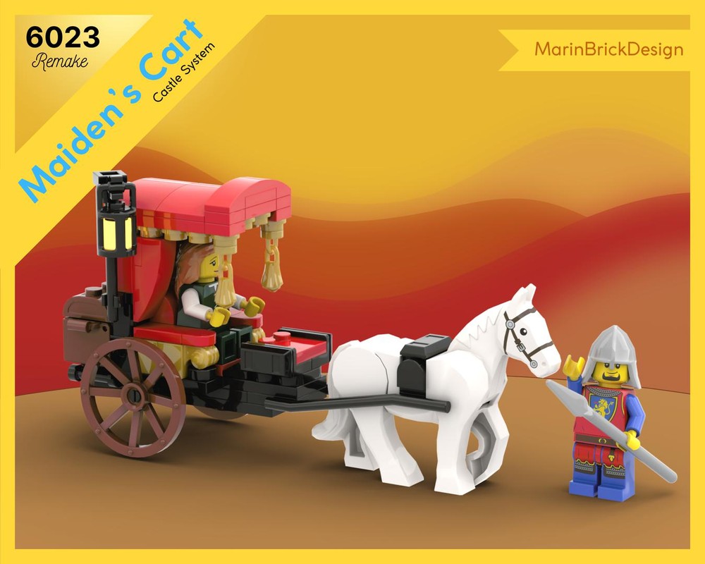 Lego 6023 - Maiden's cart - Lego Medieval Castle Moc Instructions