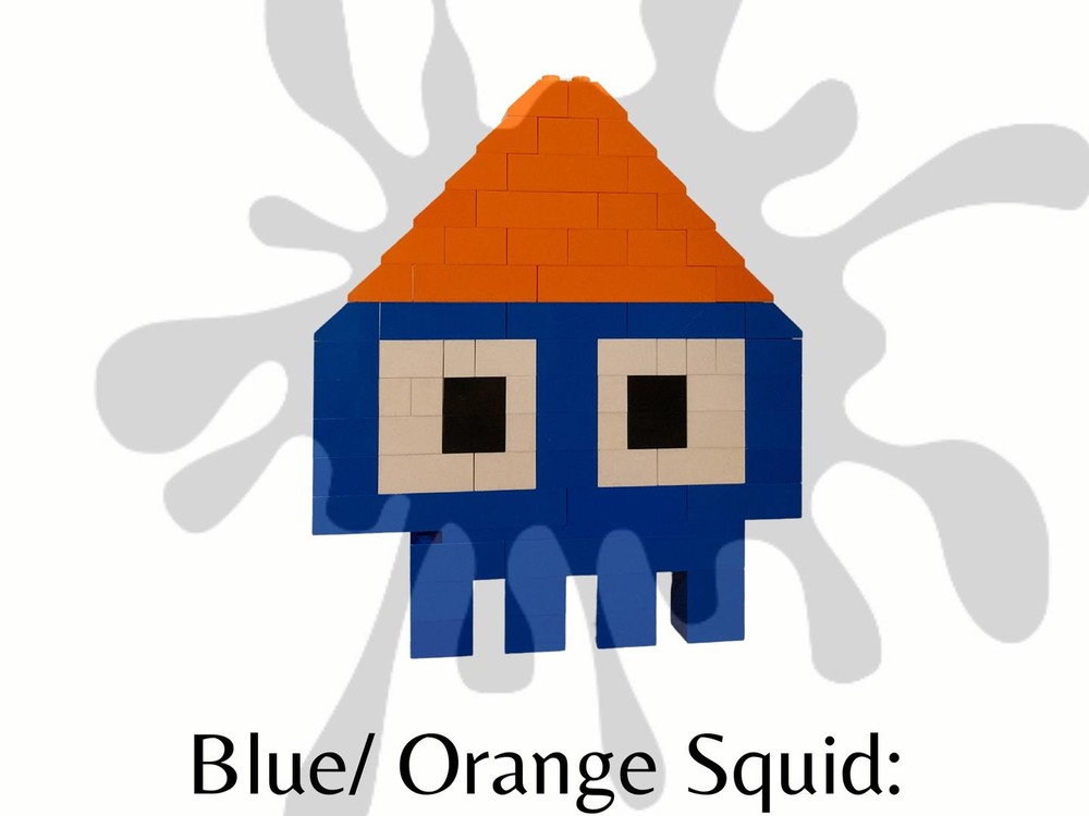 Lego Splatoon Blue And Orange Squid MOC