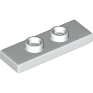 Lego Plate Special 1 x 3 with 2 Studs with Groove and Inside Stud Holder (Jumper) / White