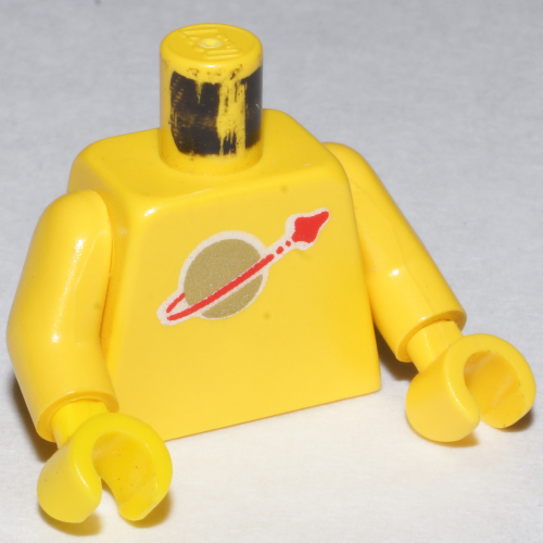 Lego Torso Classic Space Logo Print, Yellow Arms and Hands / Yellow