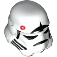 Lego Helmet Stormtrooper, AT-AT Driver with Large Black Triangle Print / White
