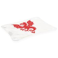 Lego Sail, 9 x 12 with 4 Holes in White with Red Griffin Print / White