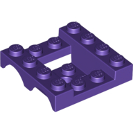Lego Vehicle Base 4 x 4 x 1 1/3 with Wheel Arches, 2 x 2 Recessed Center and Hole / Dark Purple