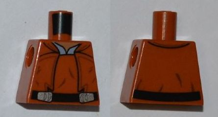 Lego Torso SW Captain Panaka Pattern / Dark Orange
